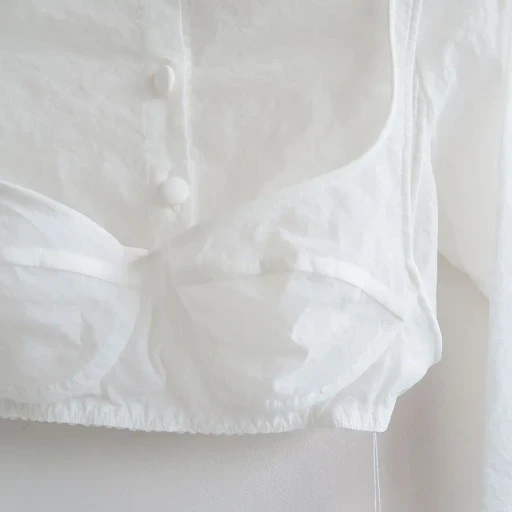 Stretch Taffeta Layered Bra Top Shirt