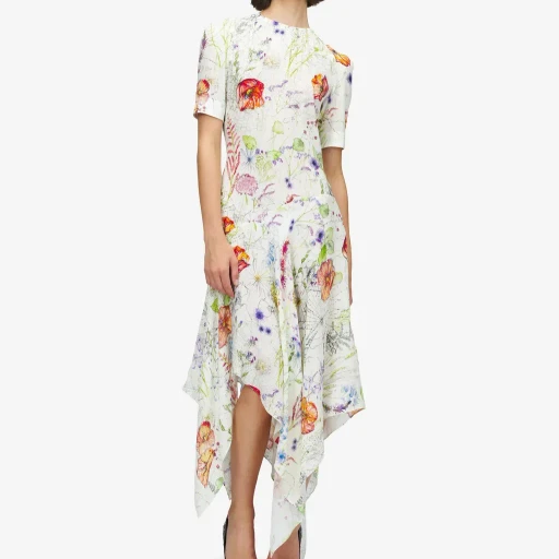 Meadow Floral Asymmetric Dress