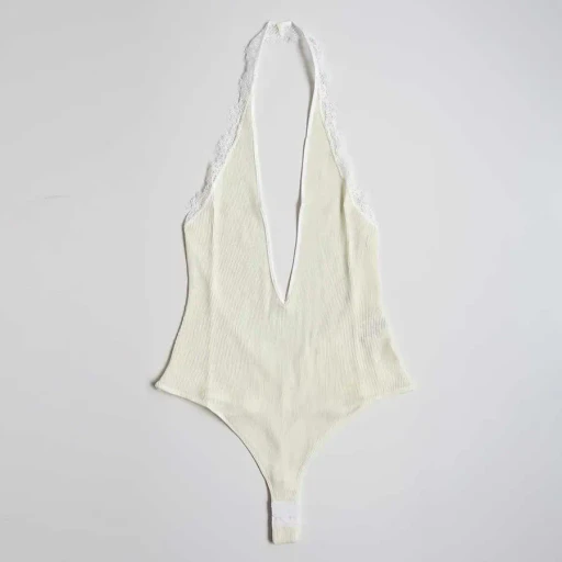 Rib Halter-Neck Bodysuit