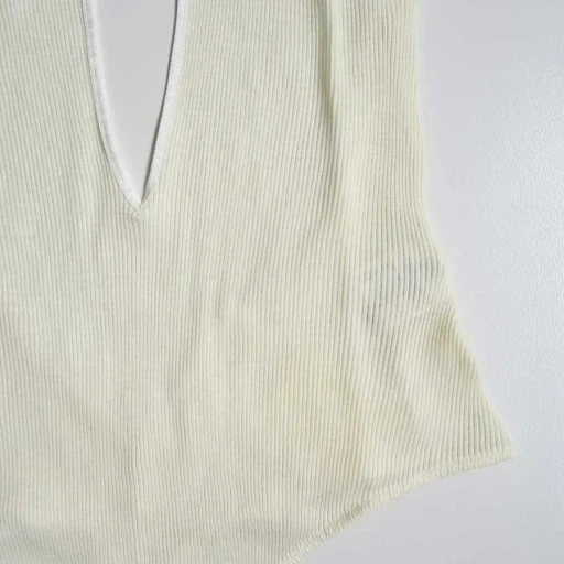 Rib Halter-Neck Bodysuit