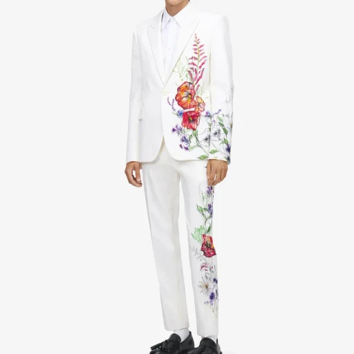 Meadow Floral Single-Breasted Jacket