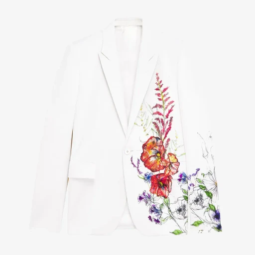 Meadow Floral Single-Breasted Jacket