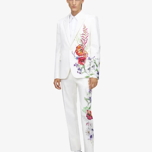 Meadow Floral Single-Breasted Jacket