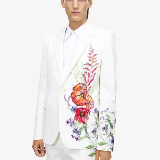 Meadow Floral Single-Breasted Jacket