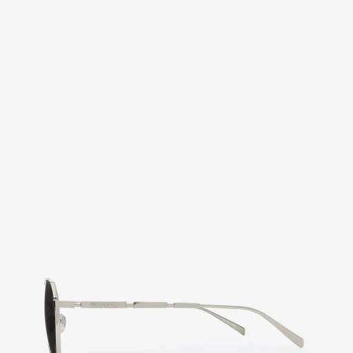 Metal Plaque Pilot Sunglasses