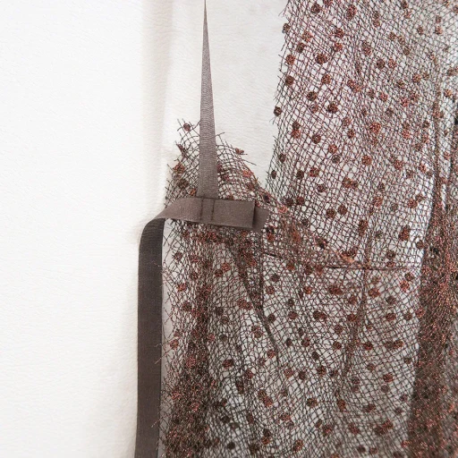 Dots Emb. Tulle Bib Top