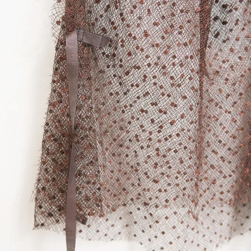 Dots Emb. Tulle Bib Top