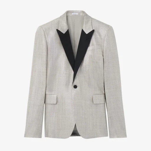 Metallic Single-Breasted Jacket