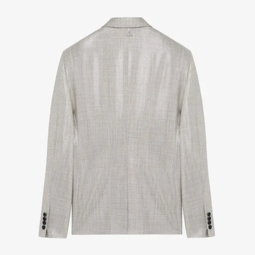 Metallic Single-Breasted Jacket