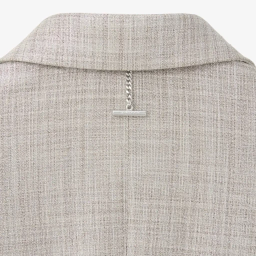 Metallic Single-Breasted Jacket