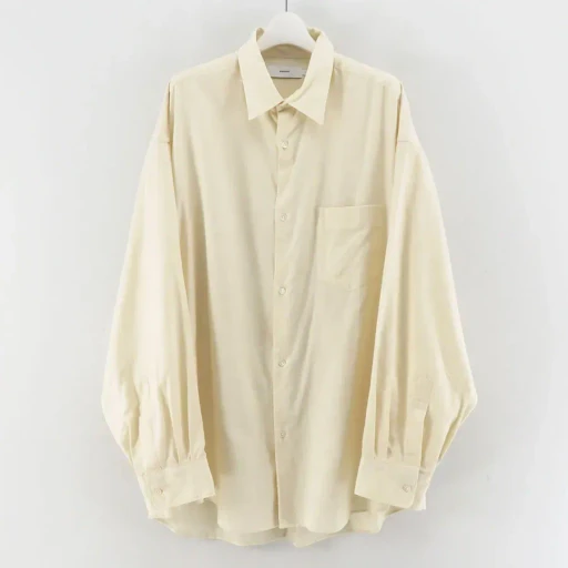 Cotton Cashmere L/S Oversized Regular Collar Shirt