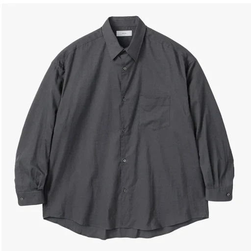 Cotton Cashmere L/S Oversized Regular Collar Shirt