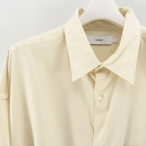 Cotton Cashmere L/S Oversized Regular Collar Shirt