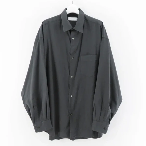 Cotton Cashmere L/S Oversized Regular Collar Shirt