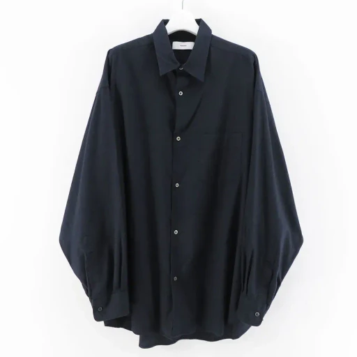 Cotton Cashmere L/S Oversized Regular Collar Shirt