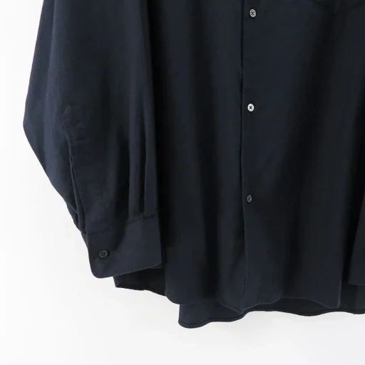 Cotton Cashmere L/S Oversized Regular Collar Shirt