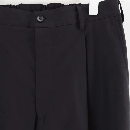 Wooly Cotton Twill Wide Tapered Slacks