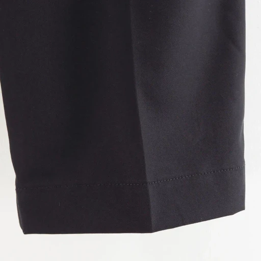 Wooly Cotton Twill Wide Tapered Slacks