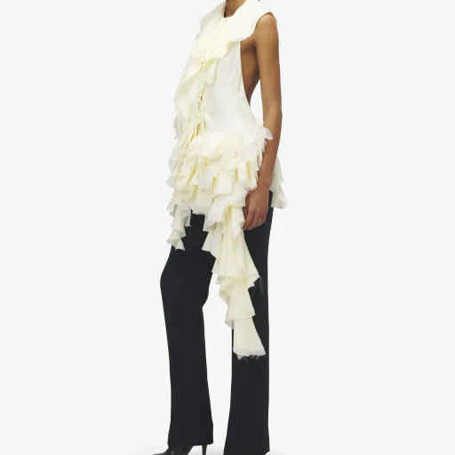 Oyster Ruffle Top