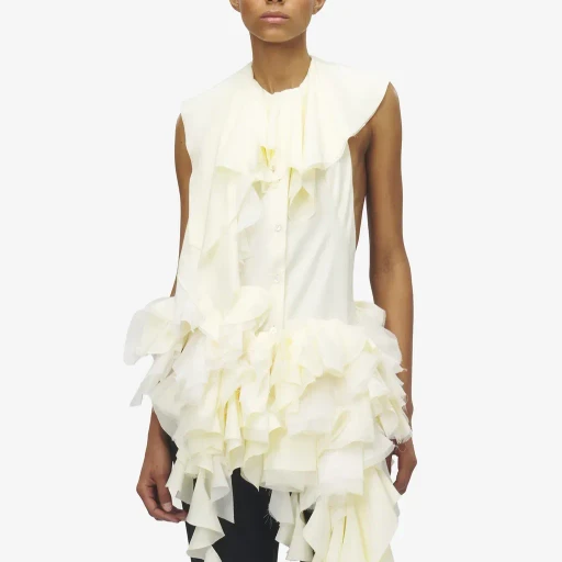 Oyster Ruffle Top