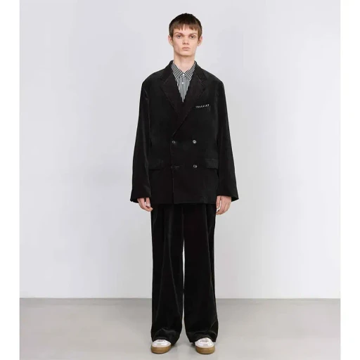 Suvin Corduroy Compact Shoulder Double Jacket