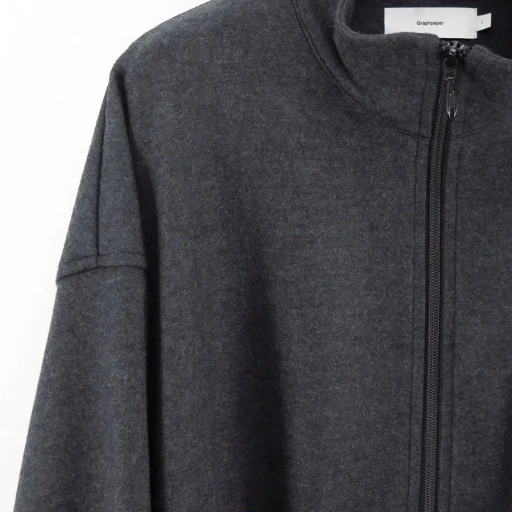 Wool Smooth Flannel Track Blouson