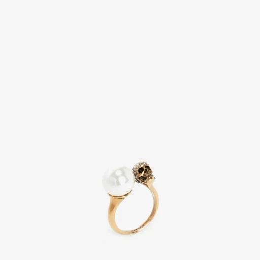Pearl-Like Skull Ring