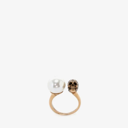 Pearl-Like Skull Ring