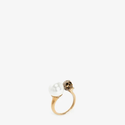 Pearl-Like Skull Ring