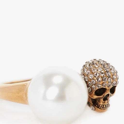 Pearl-Like Skull Ring
