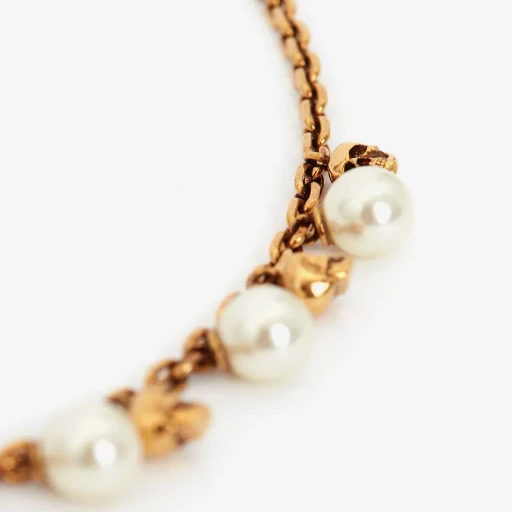 Pearly Skull Necklace