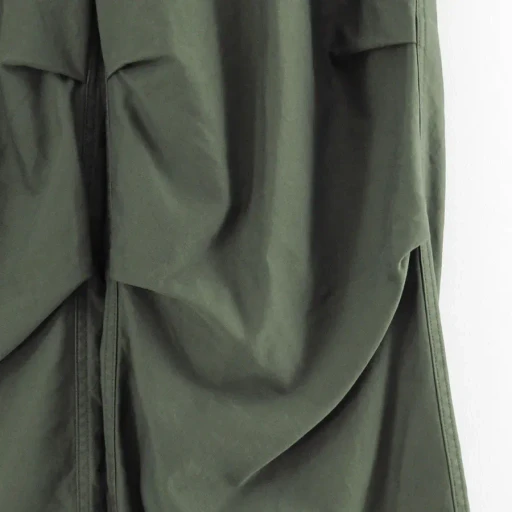 Cotton Cupro Back Satin Military Pants