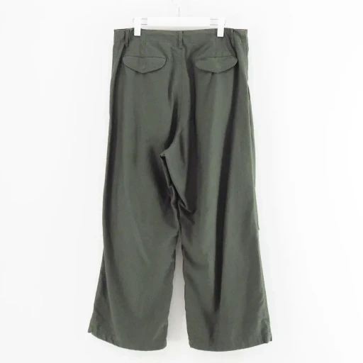 Cotton Cupro Back Satin Military Pants