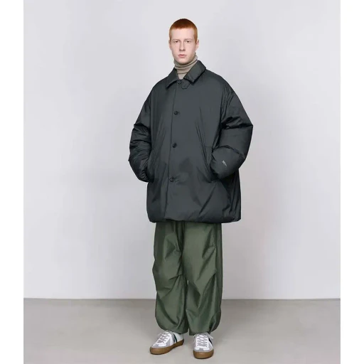 Cotton Cupro Back Satin Military Pants