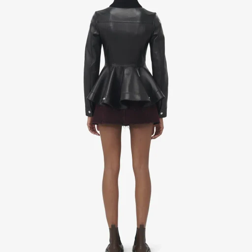 Peplum Leather Jacket