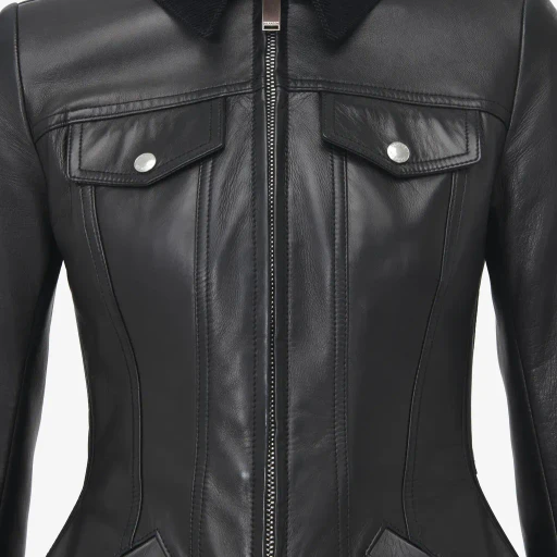 Peplum Leather Jacket