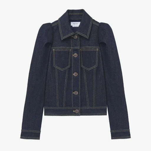 Pinched Shoulder Denim Jacket