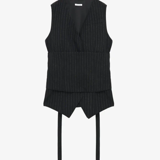 Pinstriped Tailored Waistcoat