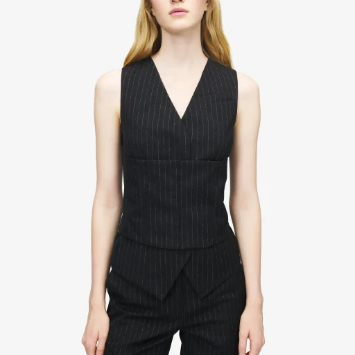 Pinstriped Tailored Waistcoat