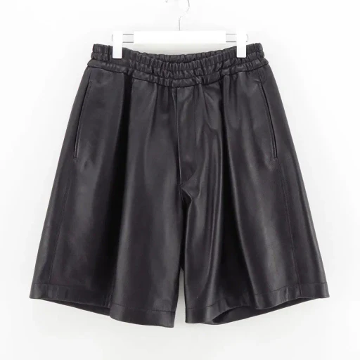 Lamb Leather Wide Shorts