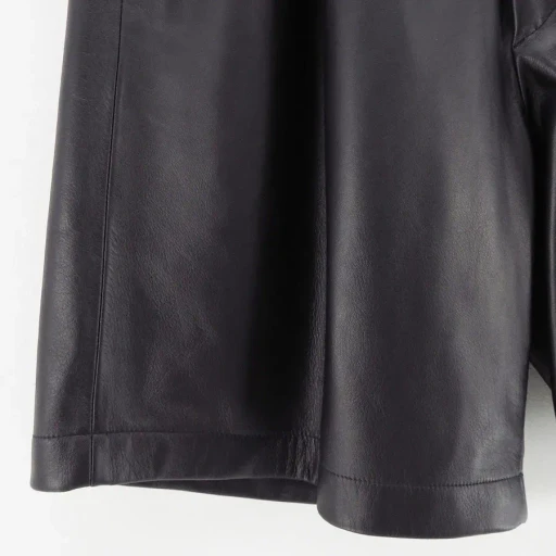 Lamb Leather Wide Shorts