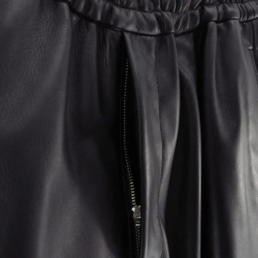 Lamb Leather Wide Shorts
