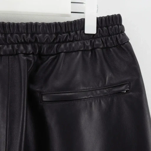 Lamb Leather Wide Shorts