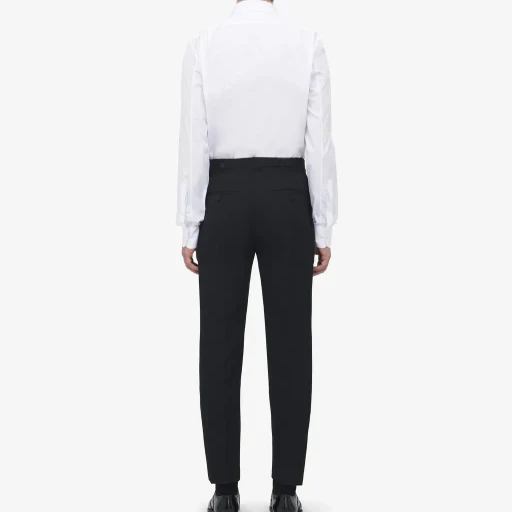 Pleat Detail Tuxedo Trousers