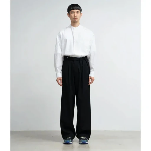 Scale Off Wool Wide Chef Pants