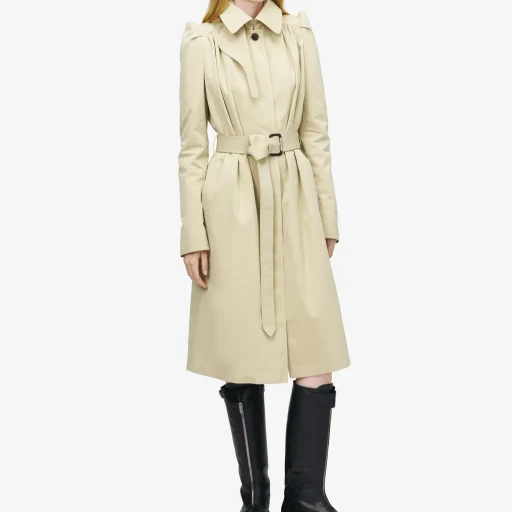 Pleated Trench Coat