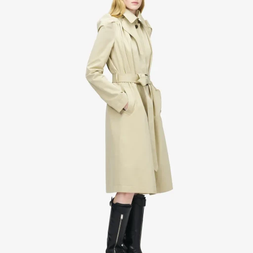 Pleated Trench Coat