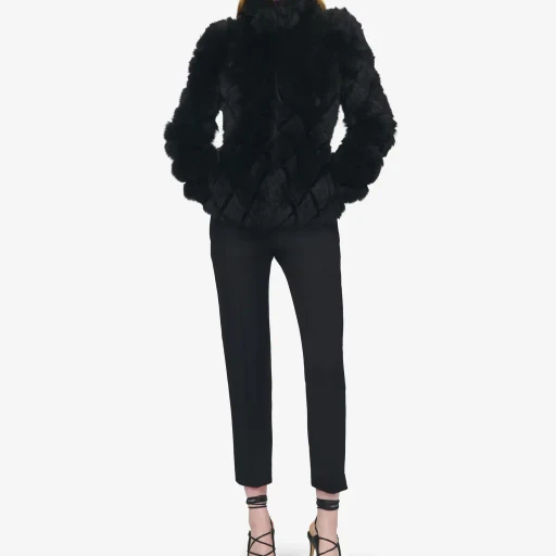 Quilted Effect Shearling Jacket