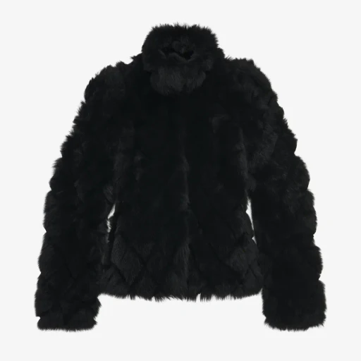 Quilted Effect Shearling Jacket