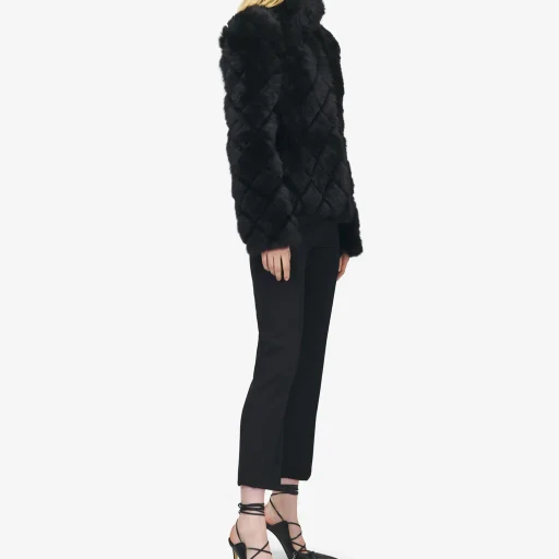 Quilted Effect Shearling Jacket